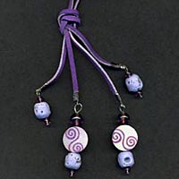 Purple Necklace on Suede